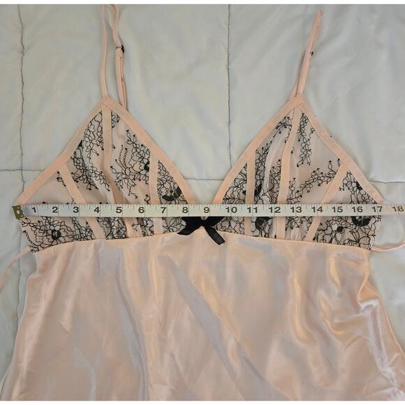 Oscar De La Renta Pink Label Delicate Touch Babydoll Slip Dress Size L Coquette - Picture 9 of 15